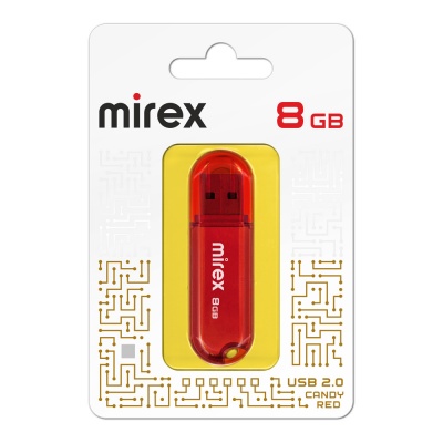 MIREX Флэш-карта 8GB USB 2.0 CANDY RED