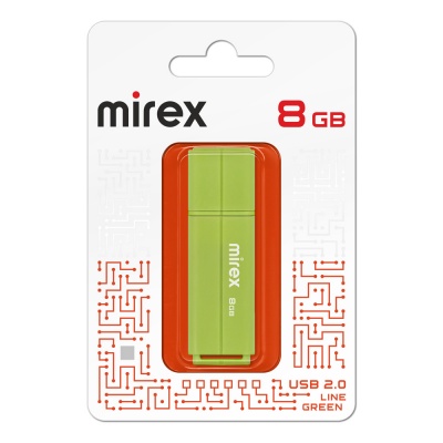 MIREX Флэш-карта 8GB USB 2.0 LINE GREEN
