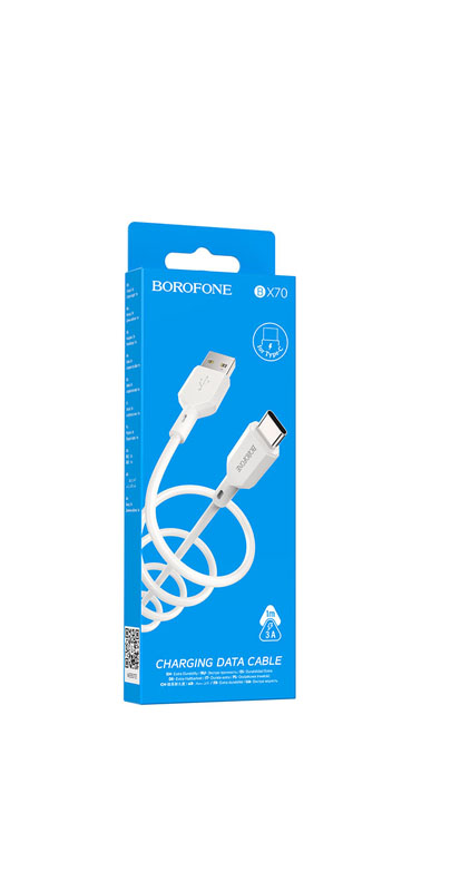 BOROFONE Кабель BX70 USB - Type-C 3A 1м белый