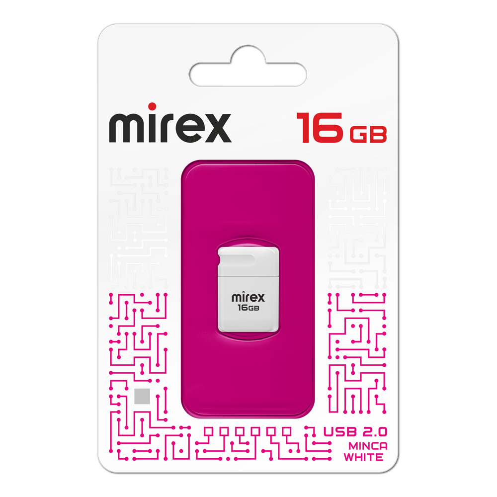 MIREX Флэш-карта 16GB USB 2.0 MINCA WHITE