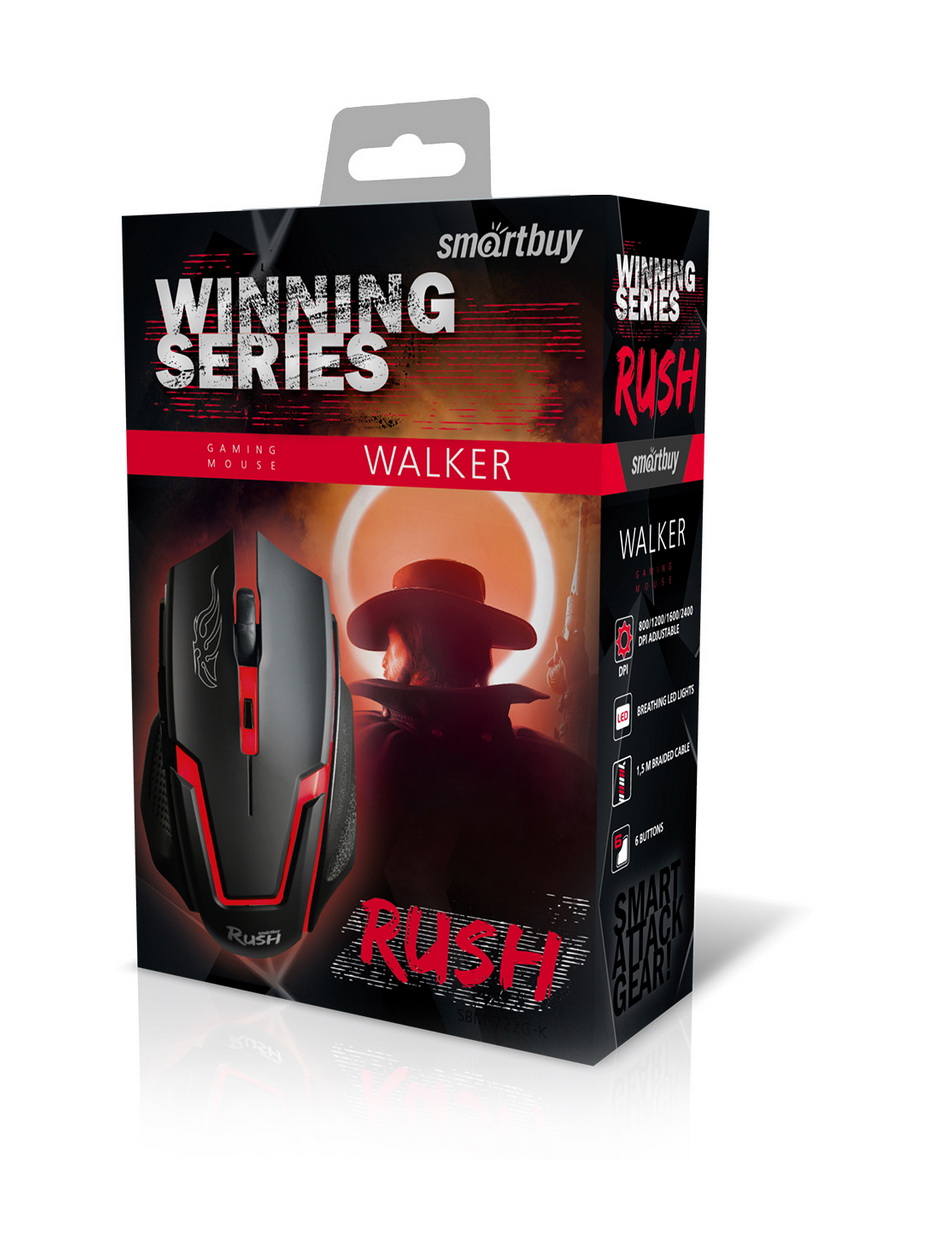 Smartbuy Мышь игровая проводная RUSH SBM-722G-K Walker