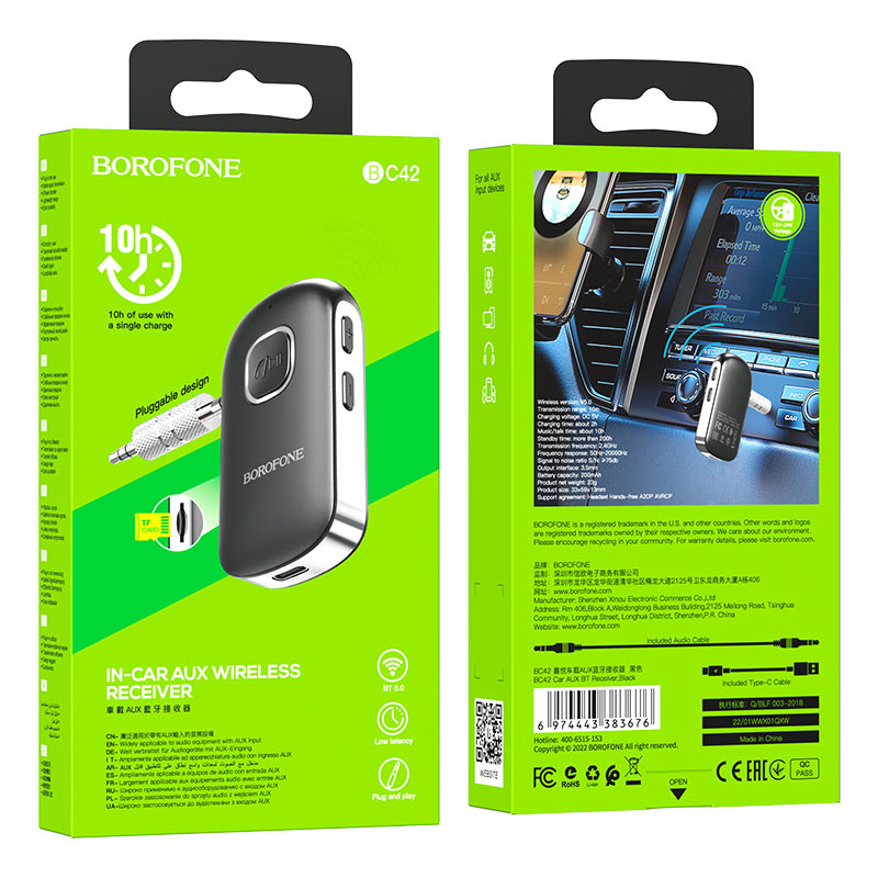 Borofone Bluetooth-адаптер BC42 черный — изображение 2