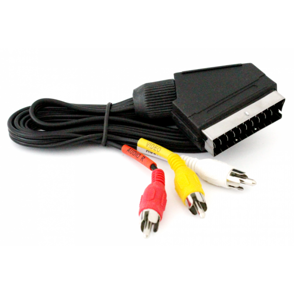 Кабель Скарт штекер-3RCA 1.5м