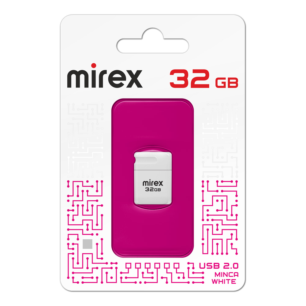 MIREX Флэш-карта 32GB USB 2.0 MINCA WHITE