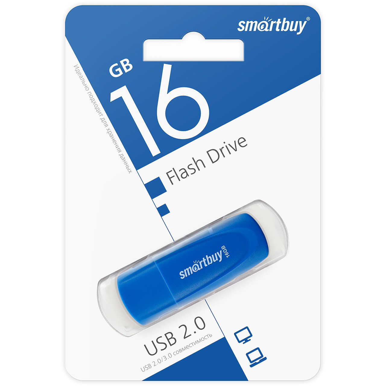 SMARTBUY Флэш-карта 16GB USB 2.0 SCOUT синий