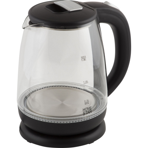 Homestar Чайник HS-1018 (1.8л) стекло, черный