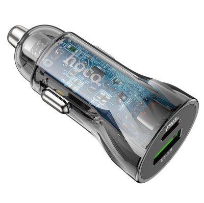 Hoco Зарядное устройство автомобильное Z47А 1ХUSB, 1хType-C, QC3.0 черный — изображение 2