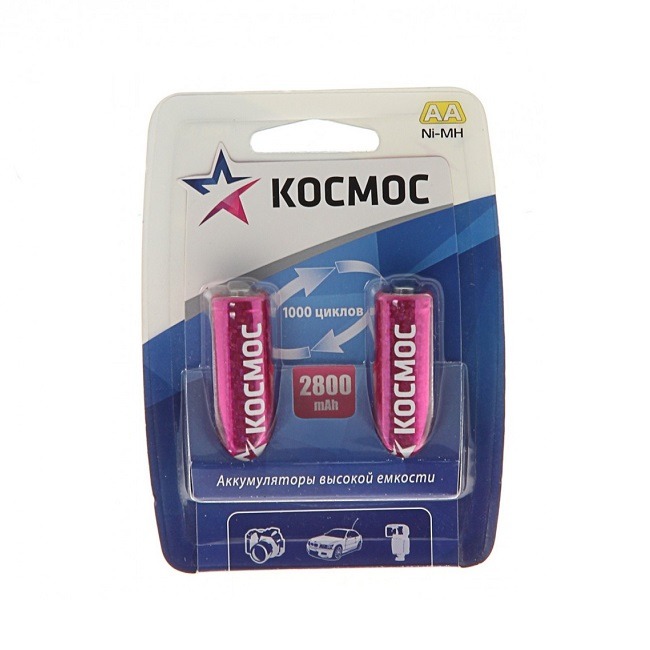 Космос Аккумулятор АА 2800mAh Ni-Mh BL2 24/уп