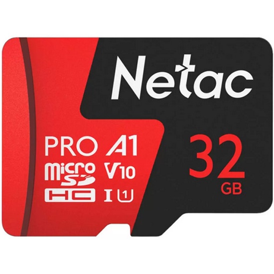 NETAC Карта памяти Micro SD P500 Extreme Pro 32GB Class 10 UHS-1 A1 V10 100 МБ/сек