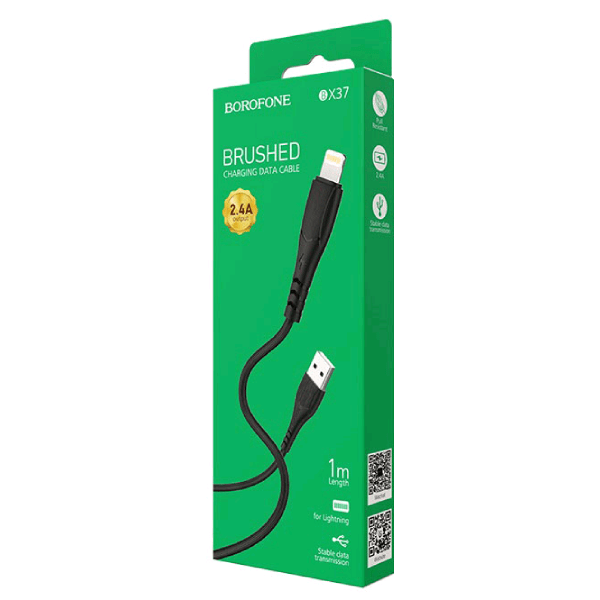 BOROFONE Кабель BX37 USB - Lightning 2.4А 1м черный