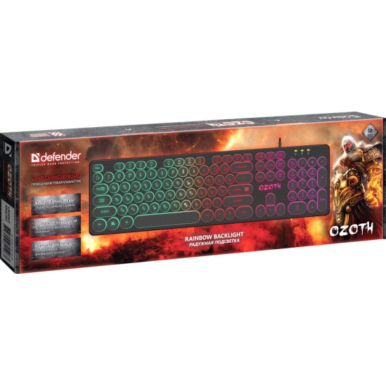 Defender Клавиатура игровая GK-106 Ozoth USB подсветка