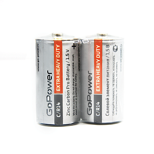 Гоу Пауэр (GoPower) Элемент питания солевой средний Экстра Хэви Дьюти (R14) 12/уп 144/уп