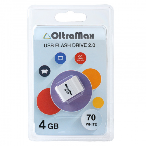 OltraMax Флэш-карта 4GB USB 2.0 70 белый