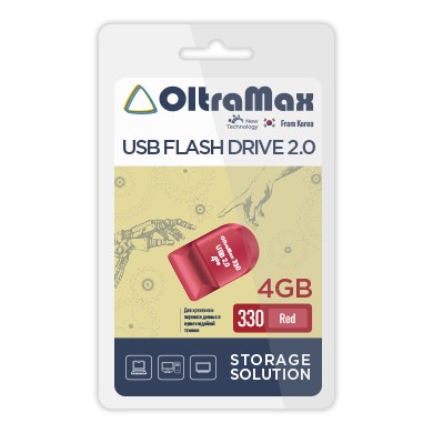 OltraMax Флэш-карта 4GB USB 2.0 330 красная
