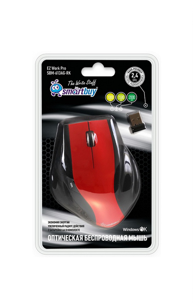 Smartbuy Мышь беспроводная ONE SBM-613AG-RK красная
