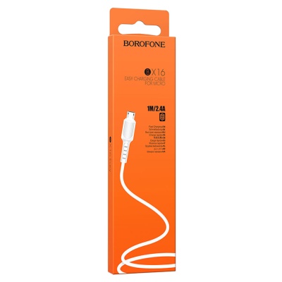 BOROFONE Кабель BX16 USB - MicroUSB 2А 1м белый