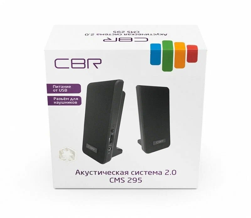 CBR Колонки CMS 295 2х1Вт 2,0 USB черные