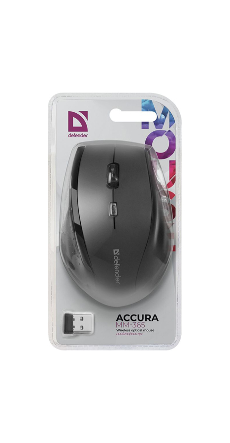 DEFENDER Мышь беспроводная Accura MM-365 черная