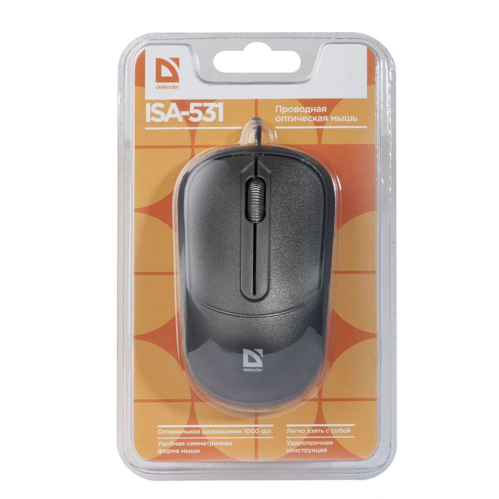 DEFENDER Мышь проводная ISA-531 USB черная