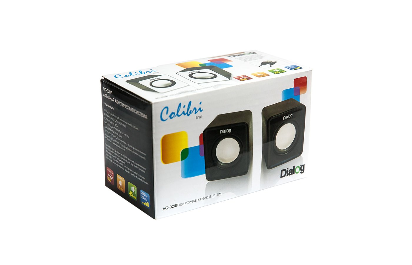 Dialog Колонки Colibri AC-02UP 2х3Вт 2,0 USB черный