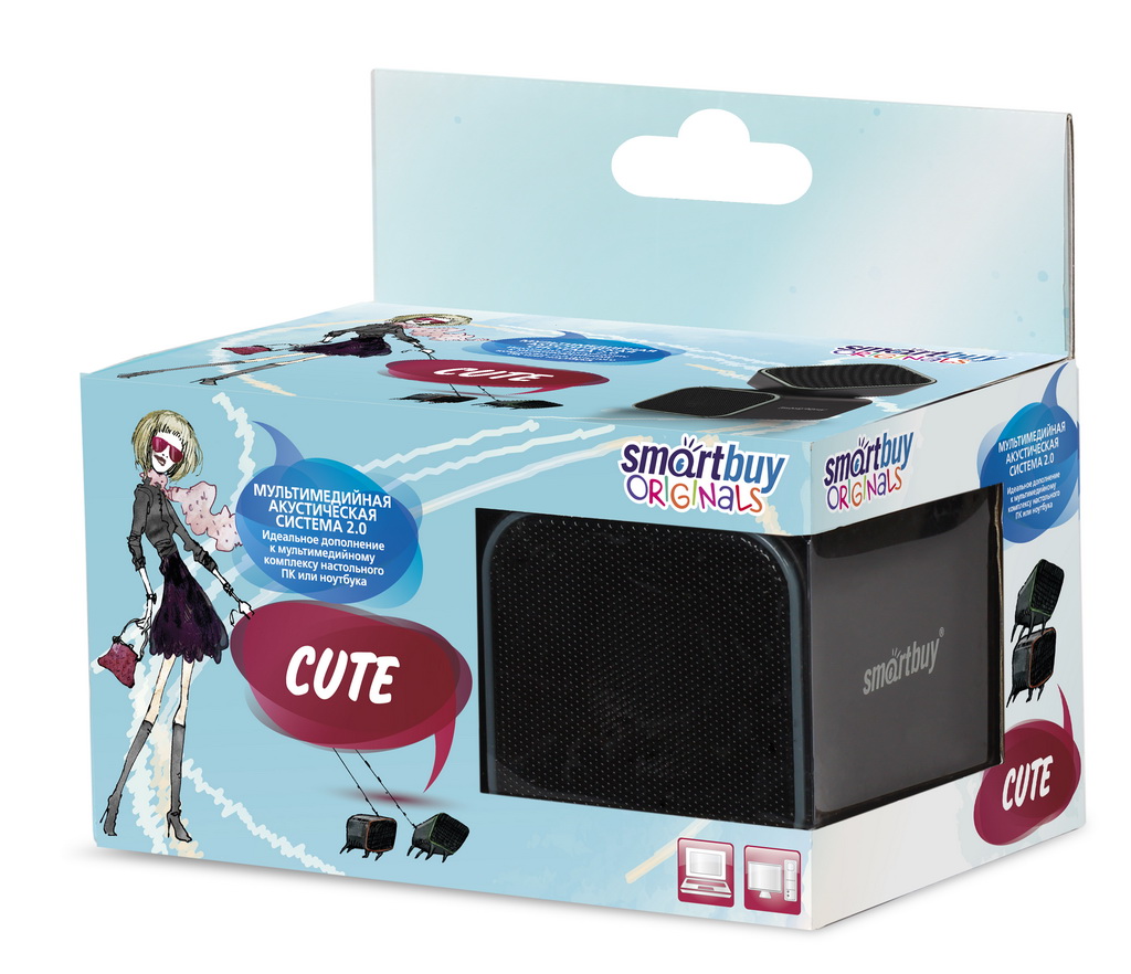 Smartbuy Мультимедийные колонки CUTE SBA-2570 6Вт серые — изображение 2