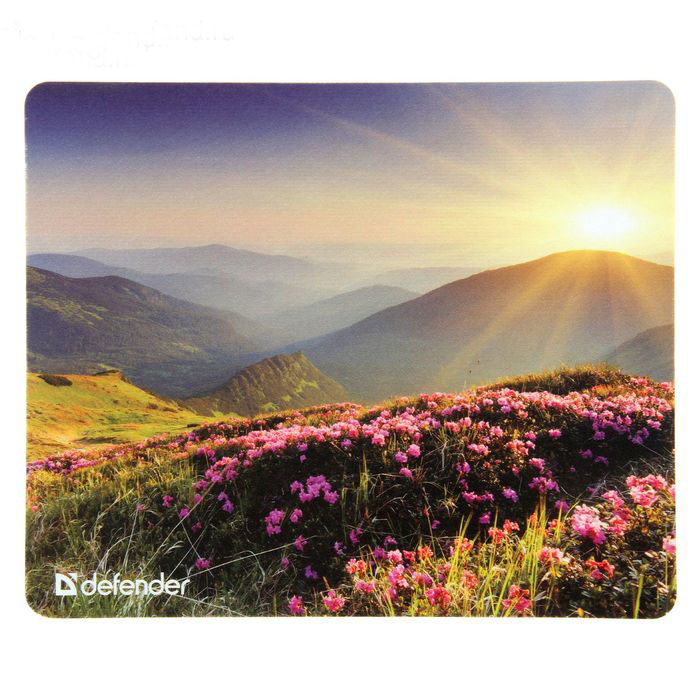 Defender Коврик для мыши Silk Pad Nature Горы 230x190x1.6мм тканевый