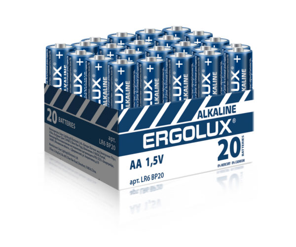 Ergolux Элемент питания LR6 Box20 60/уп 480/кор