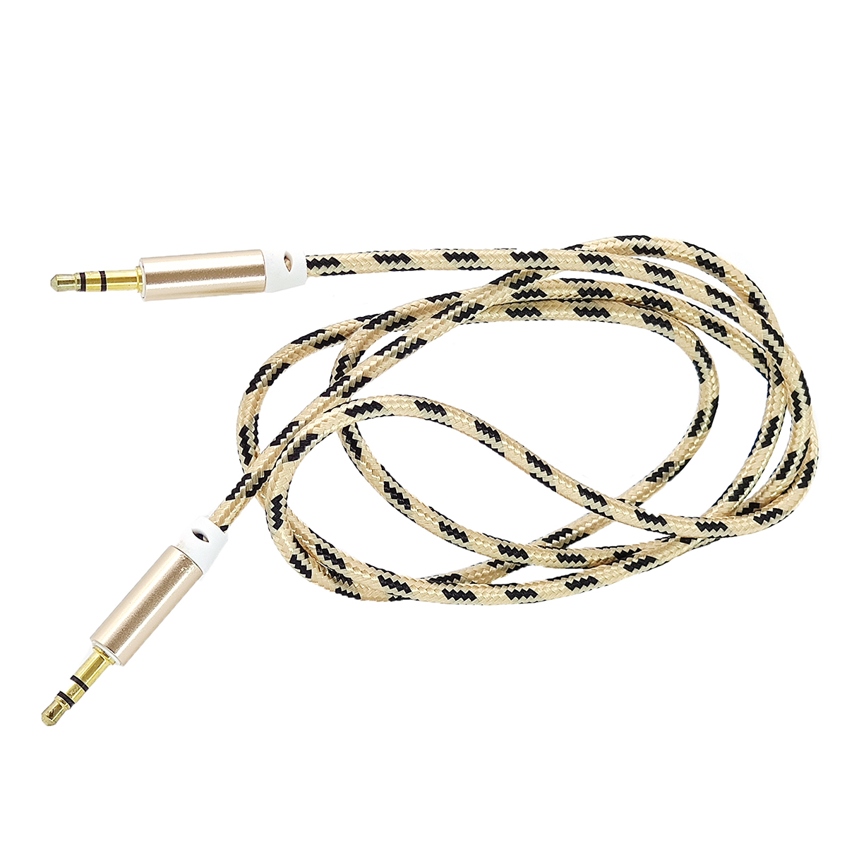 Орбита Кабель OT-AVC28 AUX Jack (M) 3.5 - Jack (M) 3.5 1м ткань золотой