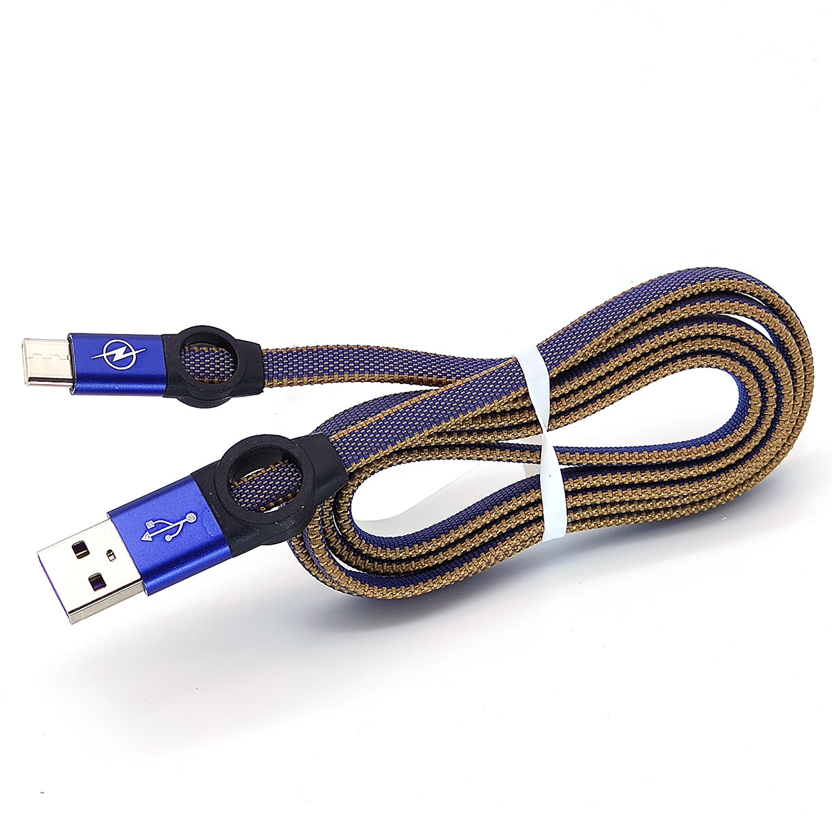 Орбита Кабель OT-SMT18 USB - Type-C 2.4A ткань 1м синий — изображение 2