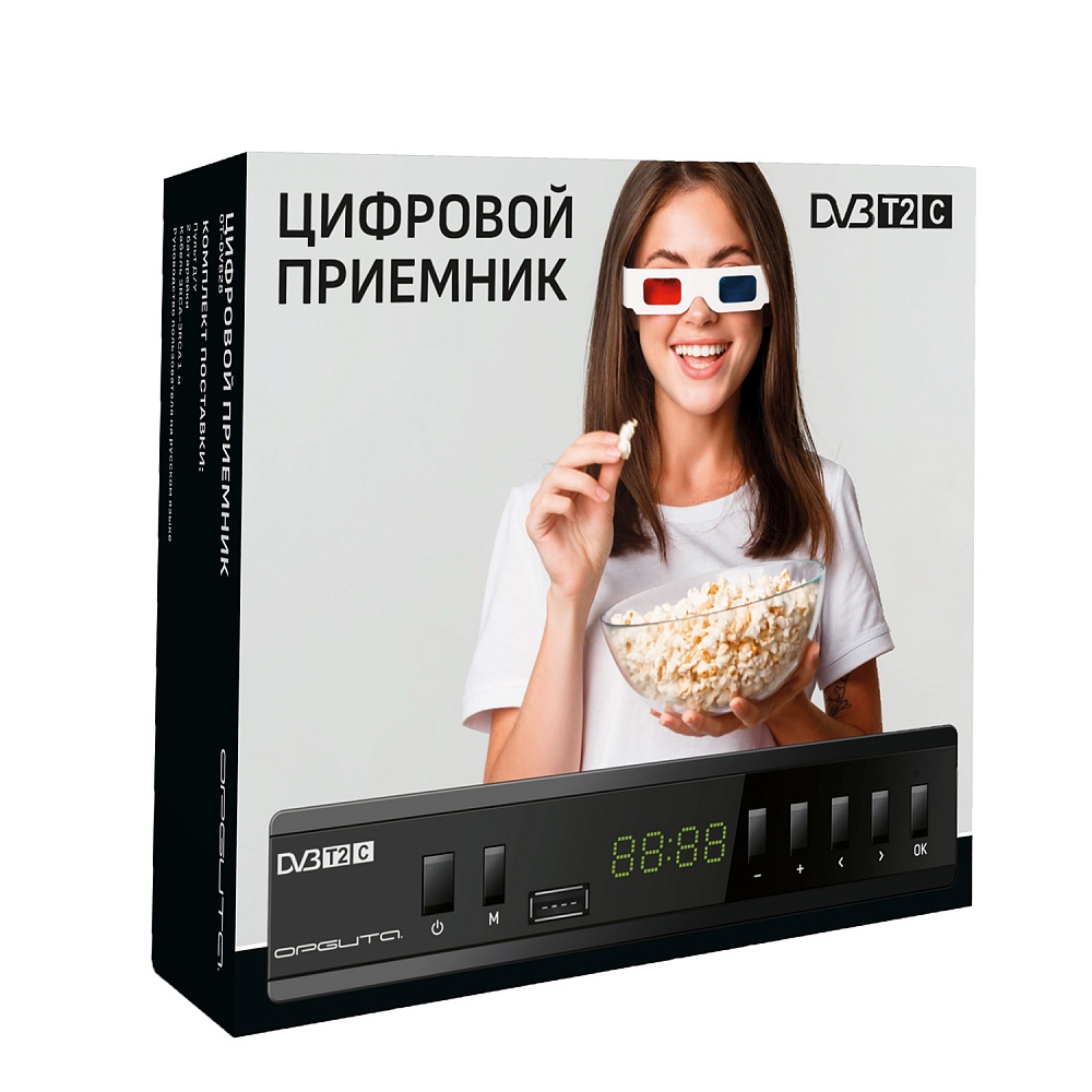 ОРБИТА Приставка OT-DVB28 ресивер DVB-T2/C (Wi-Fi)
