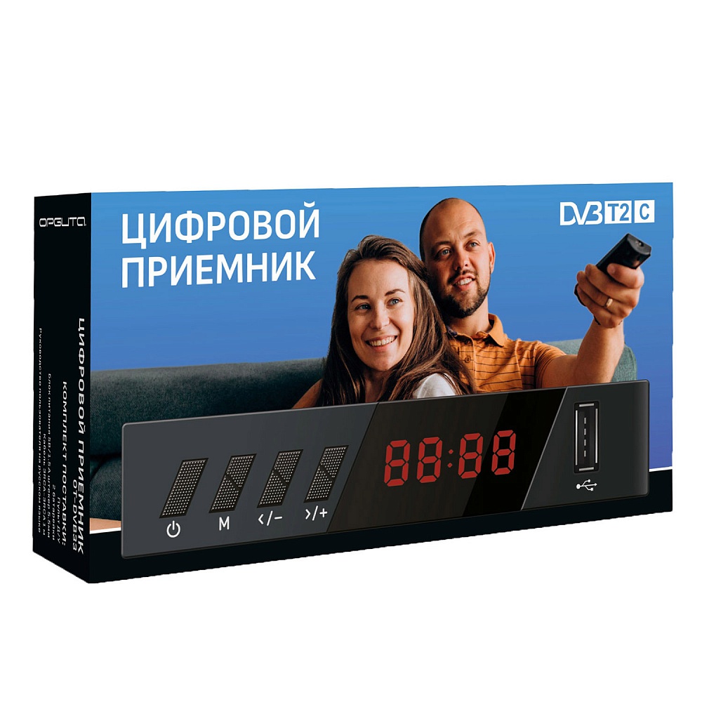 ОРБИТА Приставка OT-DVB33 ресивер DVB-T2/C (Wi-Fi)