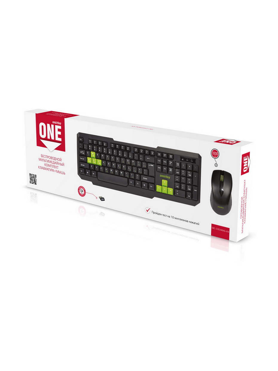 Smartbuy ONE Комплект беспроводной клавиатура+мышь SBC-230346AG-KN — изображение 2