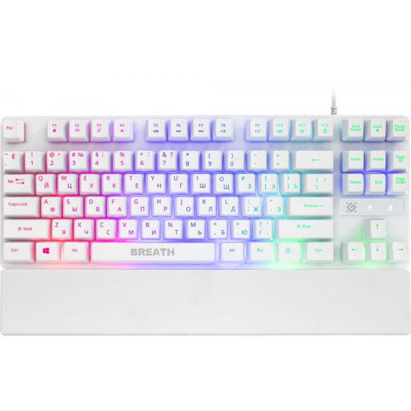 Defender Клавиатура игровая GK-184 Breath USB подсветка, белая — изображение 3