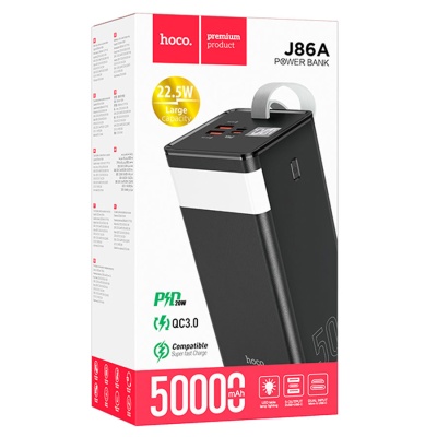 HOCO Внешний аккумулятор (Power bank) J86A 50000 мА⋅ч черный