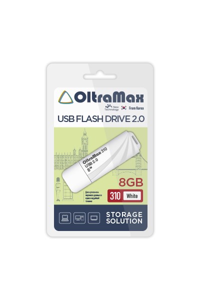 Oltramax Флэш-карта 8GB USB 2.0 310 белый