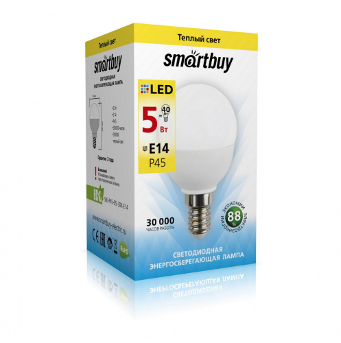 Smartbuy Лампа светодиодная Р45 5W 4000К Е14 нейтральный