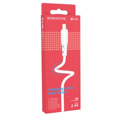 BOROFONE Кабель BX48 USB - Lightning 2.4А 1м белый