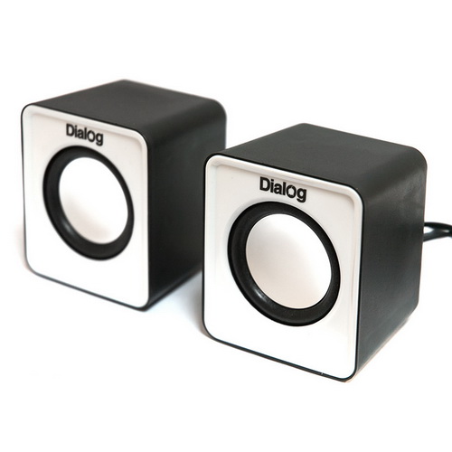 Dialog Колонки Colibri AC-02UP 2х3Вт 2,0 USB черный/белый