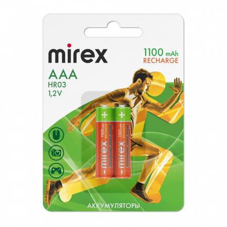 Mirex Аккумулятор ААА 1100mAh Ni-MH BL2 20/уп