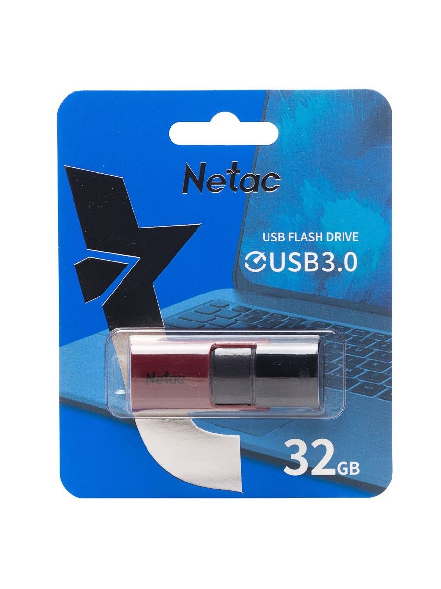 Netac Флэш-карта 32GB USB 3.0 U182 красный