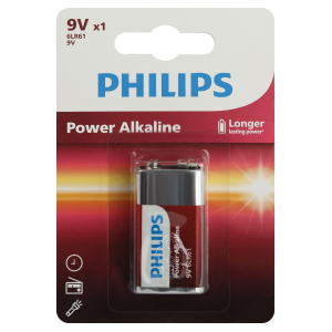 Philips Элемент питания Power Alkaline 6LR61 9V BL1 12/уп