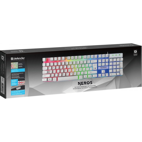 Defender Клавиатура игровая проводная GK-147 Neros USB подсветка
