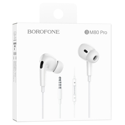 Borofone Внутриканальная гарнитура BM80 Pro белый