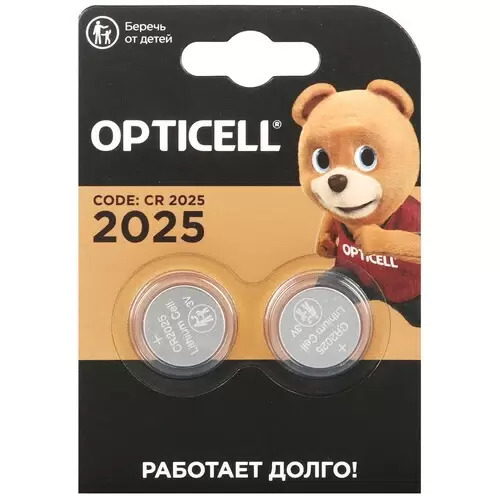 Opticell Элемент питания литиевый CR2025 BL2 20/уп