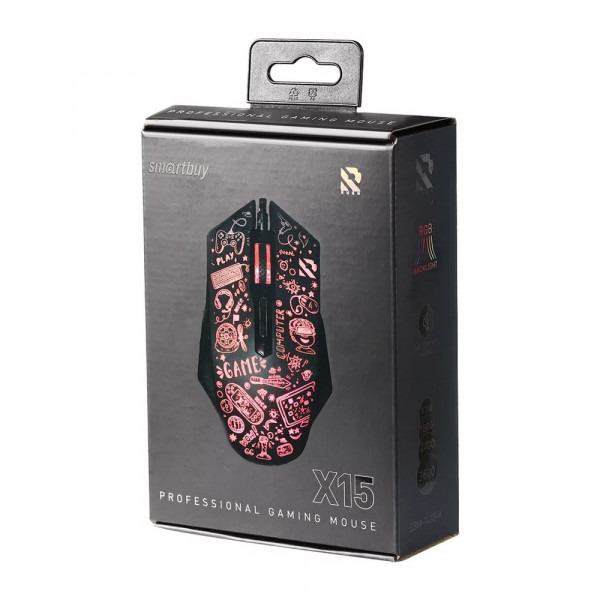 Smartbuy Мышь игровая проводная RUSH X15 SBM-745G-K