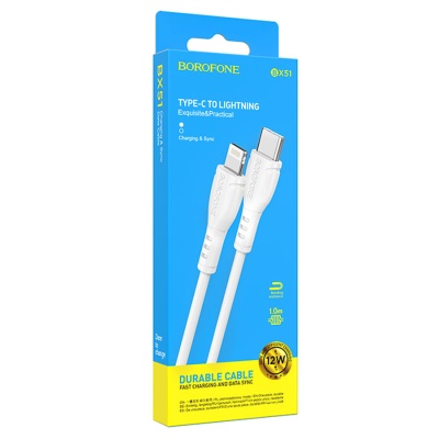 BOROFONE Кабель BX51 Type-C - Lightning 2.4А 1м белый