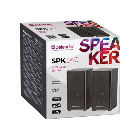 Defender Колонки SPK-240 2х3Вт 2.0 USB черный