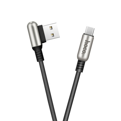 Hoco Переходник U17 USB 3.0 - Micro USB 1.2м угловой черный — изображение 2